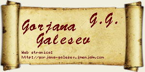 Gorjana Galešev vizit kartica